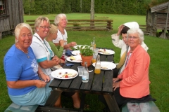 Lunch ute. Kvinnor med anknytning Havden